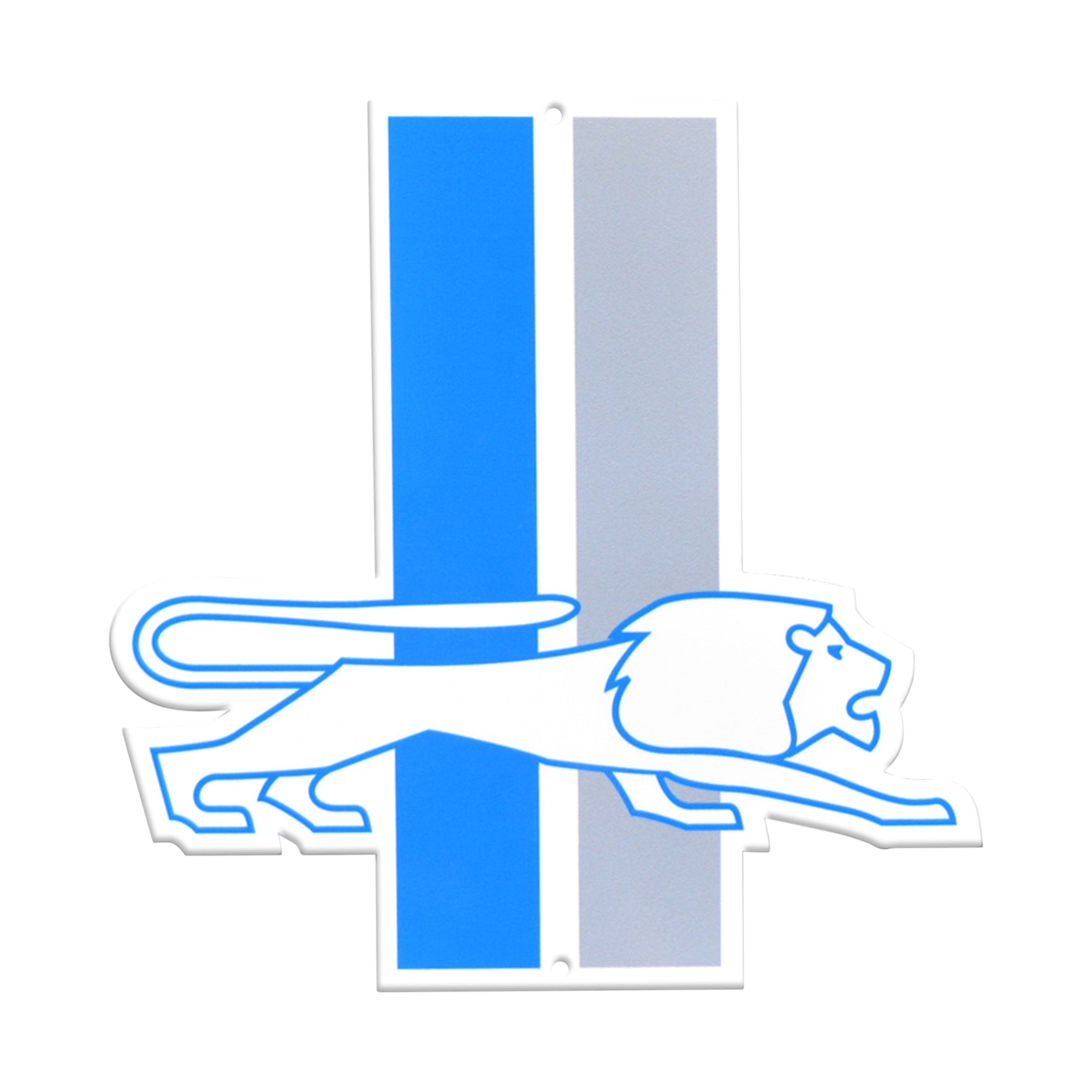 Detroit Lions Laser Cut Steel Logo Spirit Size-Retro Logo White