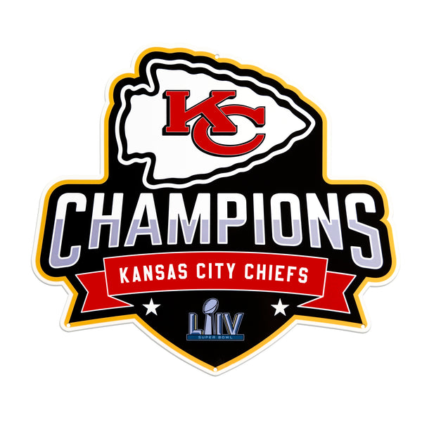 Kansas City Chiefs Laser Cut Steel Logo Statement Size-SB50 Champions ...