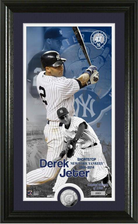 Derek Jeter #2 Jersey Retirement Ceremony Silver Coin Photo / Highland Mint