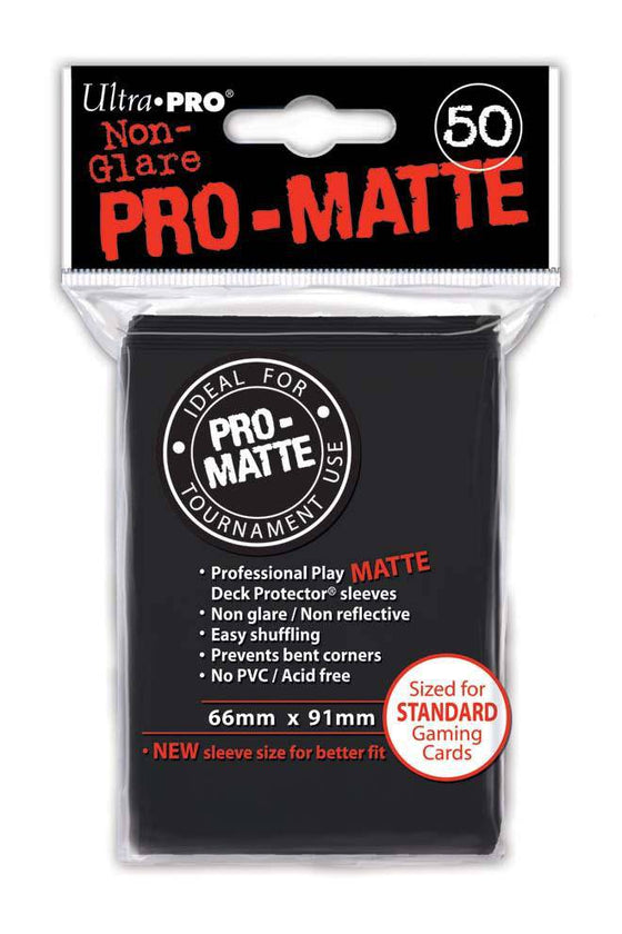 Deck Protector - Pro-Matte - Black (12 packs of 50) (CDG) - 757 Sports Collectibles
