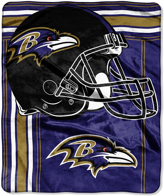 Baltimore Ravens Blanket 50x60 Raschel Touchback Design����