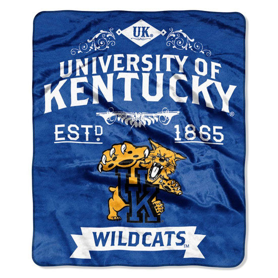Kentucky Wildcats Blanket 50x60 Raschel Label Design (CDG) - 757 Sports Collectibles