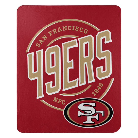 NFL San Francisco 49ers Blanket 50x60 Fleece Campaign Design