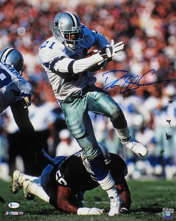 Cowboys Deion Sanders Authentic Signed 16x20 Photo Vertical BAS Witnessed 2 - 757 Sports Collectibles