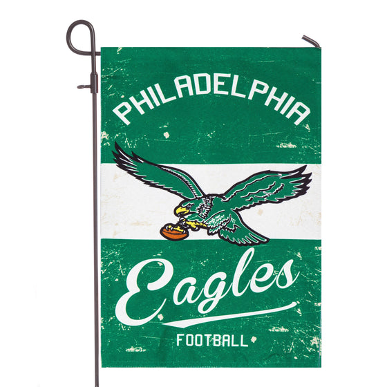 Team Sports America Philadelphia Eagles NFL Vintage Linen Garden Flag -  12.5 W x 18 H Outdoor Double Sided Décor Sign for Hockey Fans