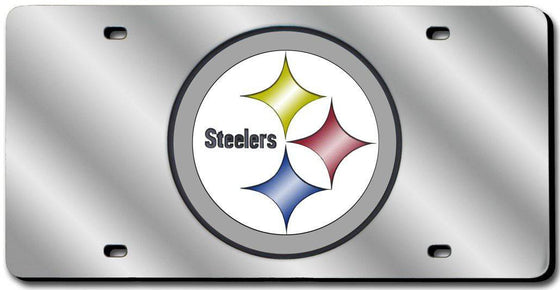 Pittsburgh Steelers Laser Cut Silver License Plate (CDG) - 757 Sports Collectibles