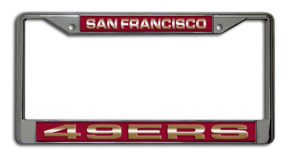 San Francisco 49ers Laser Cut Chrome License Plate Frame (CDG)