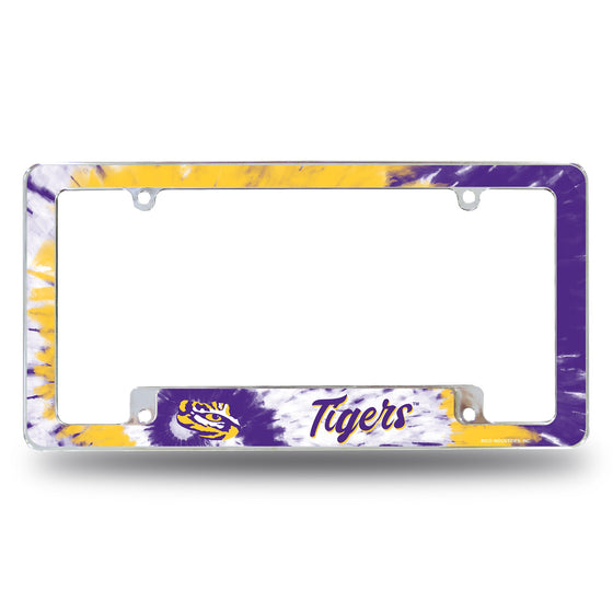 Lsu Tigers Tie Dye Design - All Over Chrome Frame (Bottom Oriented)