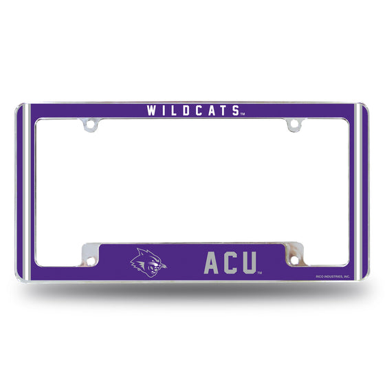 Abilene Christian Alternate Design All Over Chrome Frame - Bottom Oriented