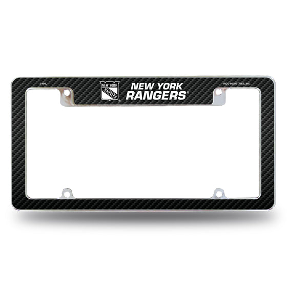 Rangers - Ny - Carbon Fiber Design - All Over Chrome Frame