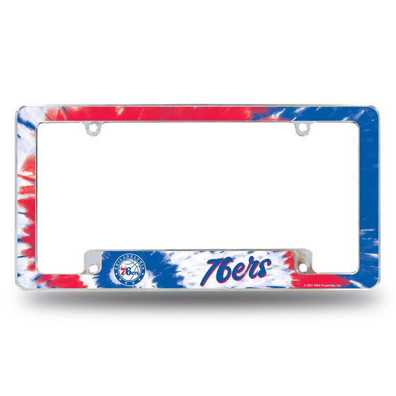 76Ers - Tie Dye Design - All Over Chrome Frame (Bottom Oriented)