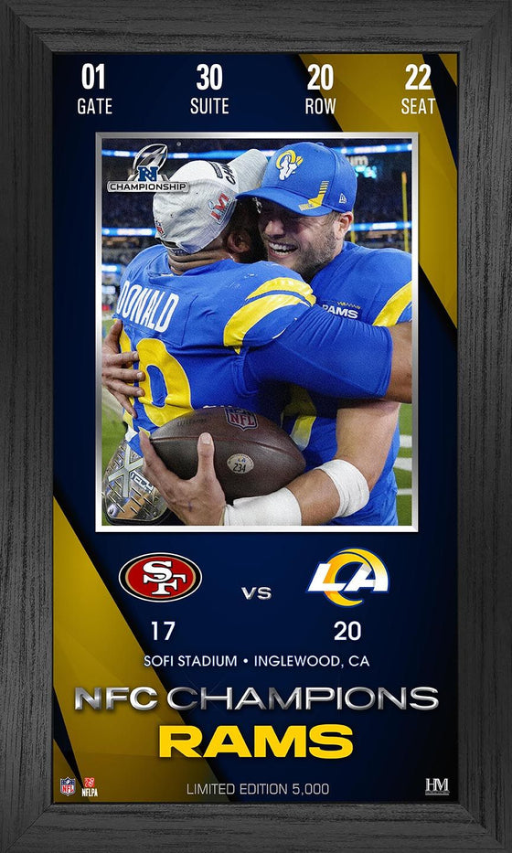 Matthew Stafford Los Angeles Rams NFC Champions Ticket Frame