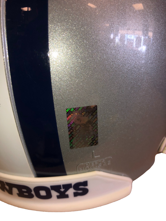 Dallas Cowboys Emmitt Smith Signed Auto Full Size Authentic Helmet - Emmitt Smith Hologram - 757 Sports Collectibles