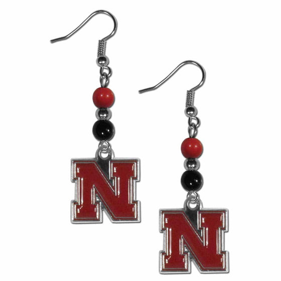 Nebraska Cornhuskers Fan Bead Dangle Earrings (SSKG) - 757 Sports Collectibles