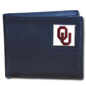 Oklahoma Sooners Leather Bi-fold Wallet (SSKG) - 757 Sports Collectibles