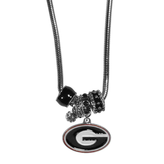 Georgia Bulldogs Euro Bead Necklace (SSKG) - 757 Sports Collectibles