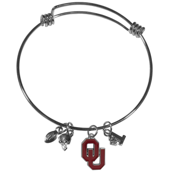 Oklahoma Sooners Charm Bangle Bracelet (SSKG) - 757 Sports Collectibles