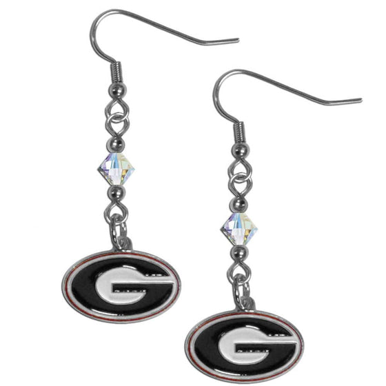 Georgia Bulldogs Crystal Dangle Earrings (SSKG) - 757 Sports Collectibles