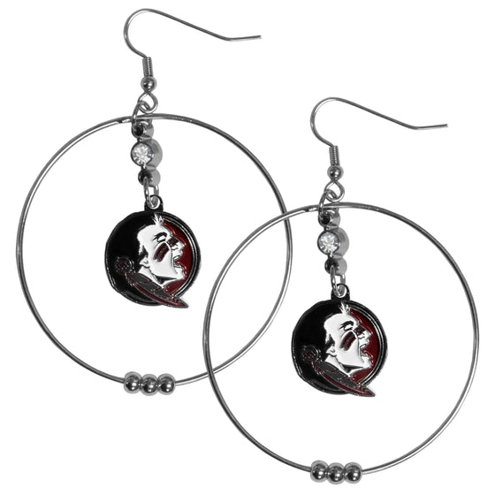 Florida St. Seminoles 2 Inch Hoop Earrings (SSKG) - 757 Sports Collectibles
