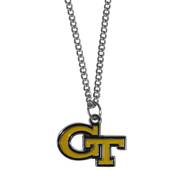 Georgia Tech Yellow Jackets Chain Necklace with Small Charm (SSKG) - 757 Sports Collectibles