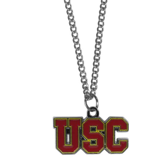 USC Trojans Chain Necklace with Small Charm (SSKG) - 757 Sports Collectibles