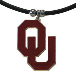 Oklahoma Sooners Rubber Cord Necklace (SSKG) - 757 Sports Collectibles