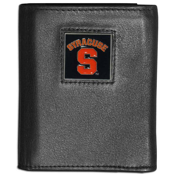 Syracuse Orange Leather Tri-fold Wallet (SSKG) - 757 Sports Collectibles