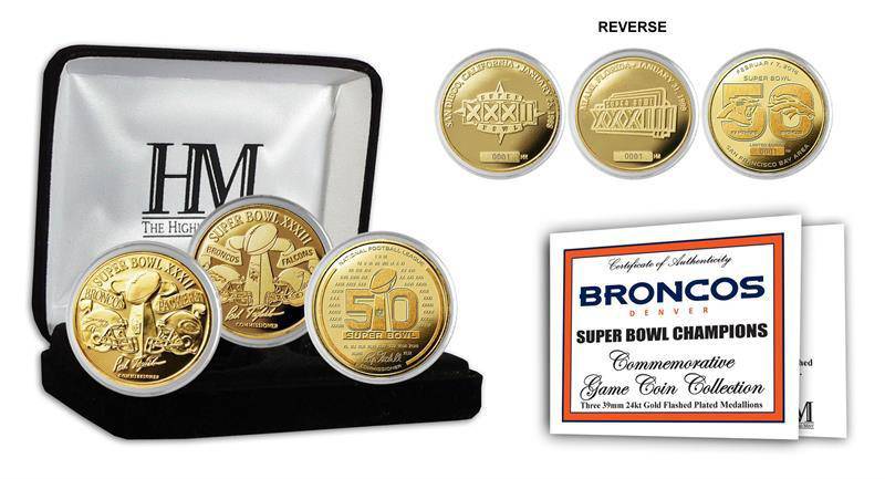 Highland Mint NFL Denver Broncos Super Bowl 50 Champions 