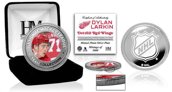 Detroit Redwings Dylan Larkin Silver Color Mint Coin (HM) - 757 Sports Collectibles