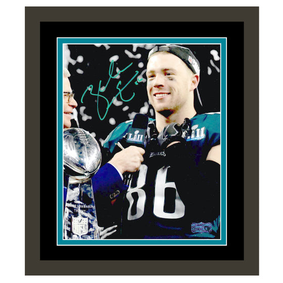 Philadelphia Eagles Signed Autograph Standard Framed 8x10 Photo (Trophy) - Ertz Exclusive Hologram