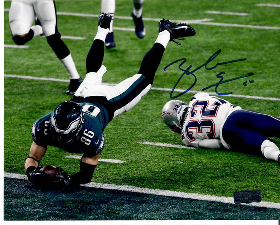 Philadelphia Eagles Zach Ertz SB TD Signed Autograph 8x10 Photo - Ertz Hologram - 757 Sports Collectibles