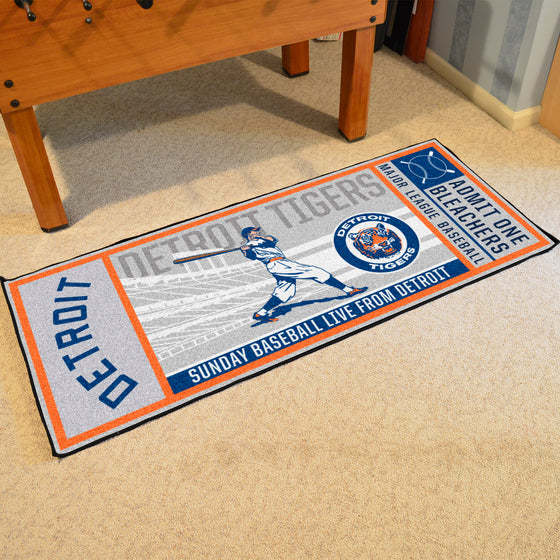 Detroit Tigers Ticket Runner Rug - 30in. x 72in.