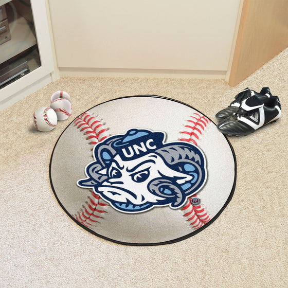 North Carolina Tar Heels Baseball Rug - 27in. Diameter, Ram