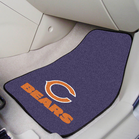 Chicago Bears Front Carpet Car Mat Set - 2 Pieces