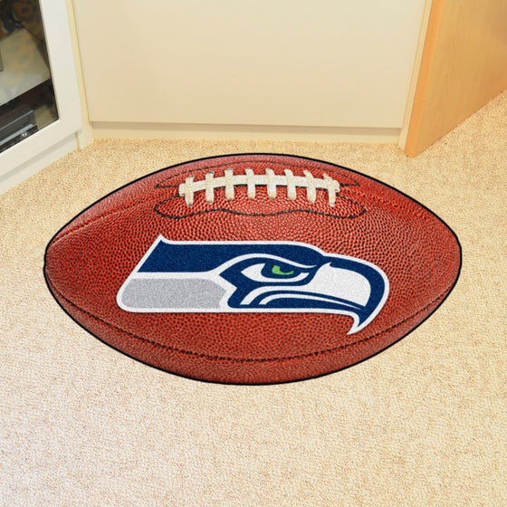 Seattle Seahawks  Football Rug - 20.5in. x 32.5in.