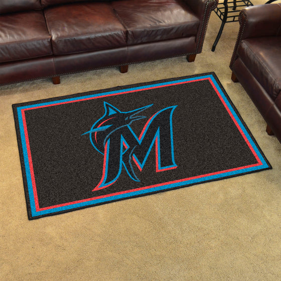 Miami Marlins 4ft. x 6ft. Plush Area Rug