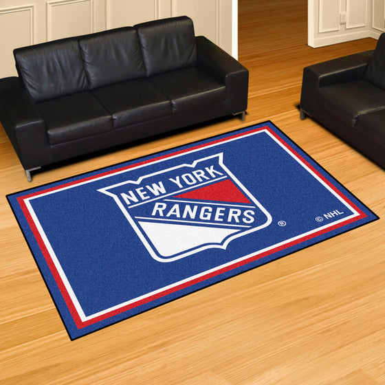 New York Rangers 5ft. x 8 ft. Plush Area Rug