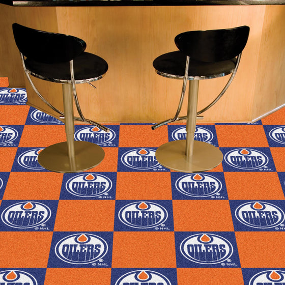 Edmonton Oilers Team Carpet Tiles - 45 Sq Ft.