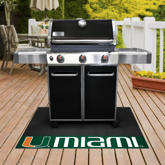 Miami Hurricanes Vinyl Grill Mat - 26in. x 42in.