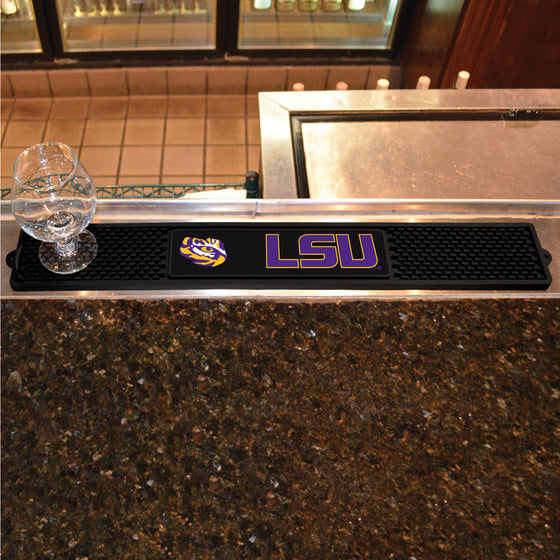 LSU Tigers Bar Drink Mat - 3.25in. x 24in.