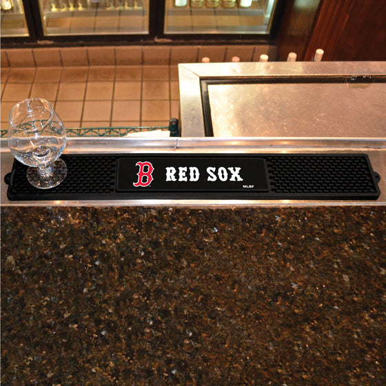 Boston Red Sox Bar Drink Mat - 3.25in. x 24in.