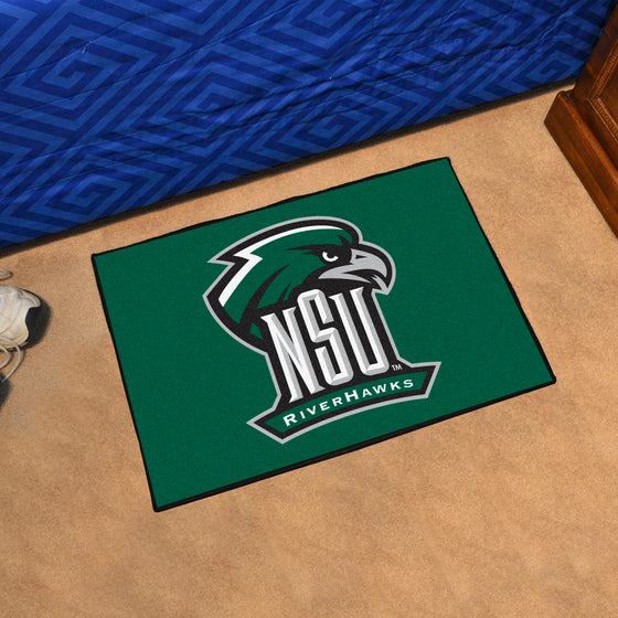 Northeastern State Riverhawks Starter Mat Accent Rug - 19in. x 30in.