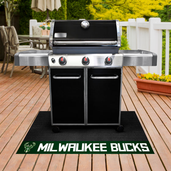 Milwaukee Bucks Vinyl Grill Mat - 26in. x 42in.