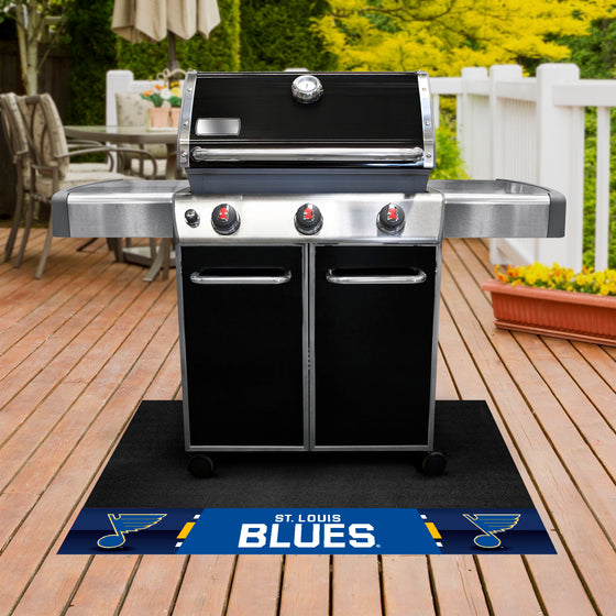 St. Louis Blues Vinyl Grill Mat - 26in. x 42in.