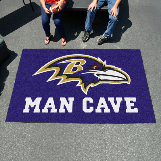 Baltimore Ravens Man Cave Ulti-Mat Rug - 5ft. x 8ft.