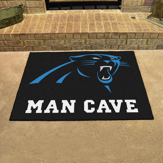 Carolina Panthers Man Cave All-Star Rug - 34 in. x 42.5 in.