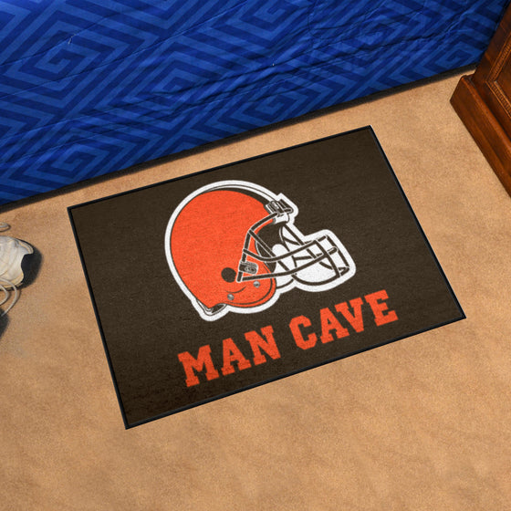 Cleveland Browns Man Cave Starter Mat Accent Rug - 19in. x 30in.