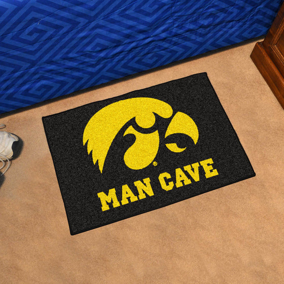 Iowa Hawkeyes Man Cave Starter Mat Accent Rug - 19in. x 30in.