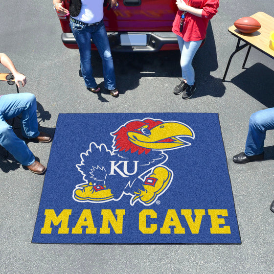 Kansas Jayhawks Man Cave Tailgater Rug - 5ft. x 6ft.