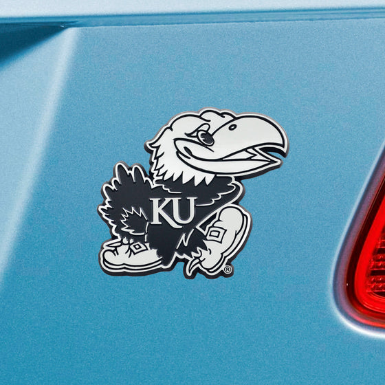 Kansas Jayhawks 3D Chrome Metal Emblem